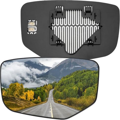 Passenger Side Mirror Replacement for Honda Accord 2008 2009 2010 2011 2012 - Right Side Mirror Glass, Rear View Mirrors Glass with Power Heated in Kuwait