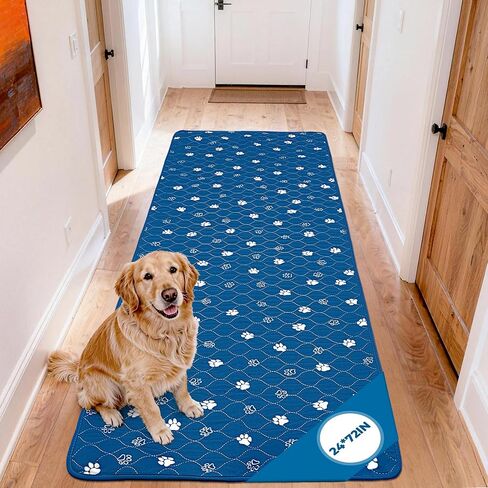 Fostanfly Washable Pee Pads for Dogs, 2 Pack Large 36"x41" Ultra-Absorbent and Leak-Proof Non-Slip Reusable Potty Training Pads for Dogs, Cats, Puppy, Potty Buddy of Add 8 Lanyards in Kuwait