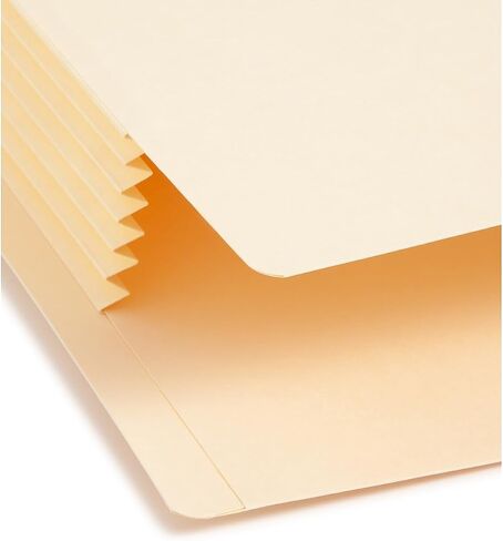 Smead End Tab File Pocket, Reinforced Straight-Cut Tab, 5-1/4" Expansion, Tyvek®-Lined® Gusset, Legal Size, Manila, 10 per Box (76174) in Kuwait