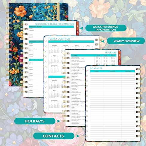 Planner 2025-2026 - JUL 2025 - JUN 2026, Academic Planner 2025-2026, 6.5" x 8.5", 2025-2026 Planner Weekly and Monthly with Inspiring Quotes, Twin-wire Binding, Premium Paper, Back Pocket & Hardcover in Kuwait