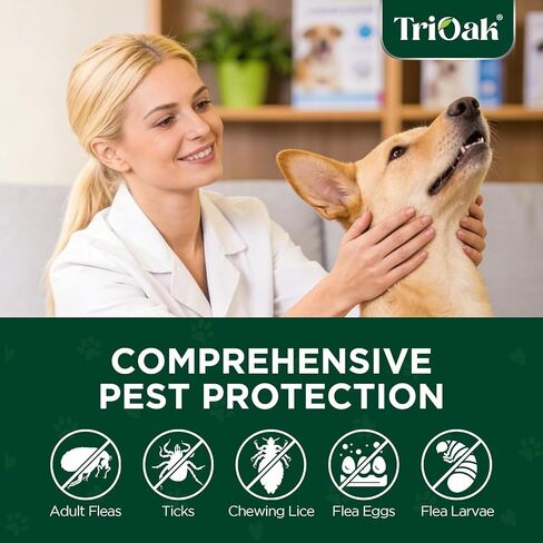 Flea and Tick Prevention for Dogs: Flea & Tick Topical for Medium Dogs 23-44 lbs, 6 Dose Flea and Tick Prevention for 6 Months (6 Pack) in Saudi Arabia
