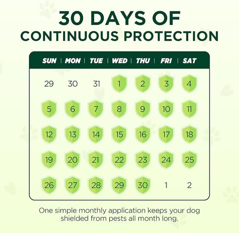 Flea and Tick Prevention for Dogs: Flea & Tick Topical for Medium Dogs 23-44 lbs, 6 Dose Flea and Tick Prevention for 6 Months (6 Pack) in Saudi Arabia