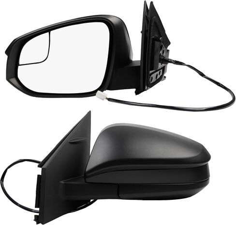 Dasbecan Driver Side Door Mirror Compatible with 2016 2017 2018 Toyota RAV4 Heated Power Adjustable Manual Fold Spotter Mirror W/Turn Signal Rear View Left Mirror Black 7 Pins TO1320346 in Kuwait