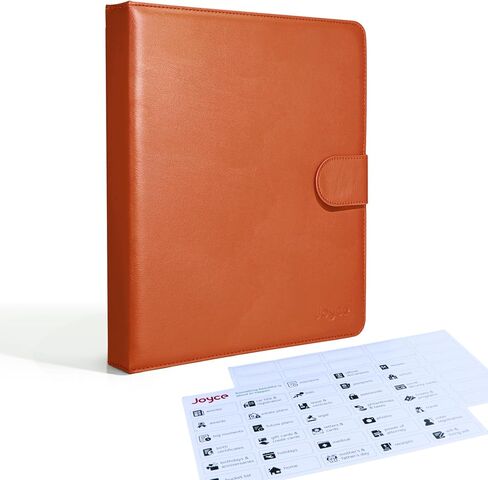 JOYCE Important Document Organizer, Life Document Organizer, for Managing Letters, Photos, Birth Certificates, Social Security Cards, Passport Folios (Brown Leather) in Kuwait
