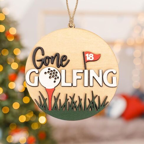 Best Dad by Par Golf Ornament for Dad – Funny Golf Christmas Tree Decoration for Men, Acrylic Suncatcher Gift from Son or Daughter, Holiday Keepsake for Golf Lovers in Kuwait
