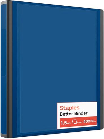 Staples Better 1.5-Inch 3-Ring View Binder, Blue (13400) in Kuwait