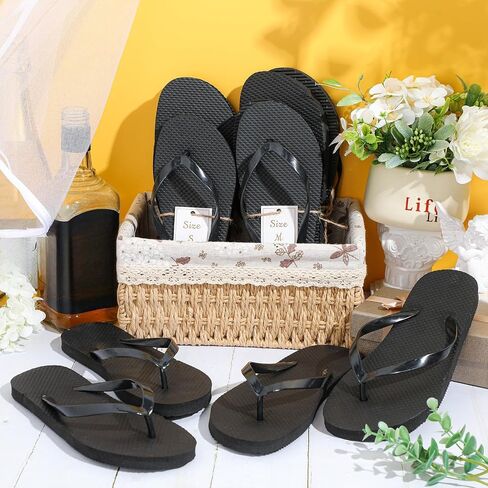 Unittype 72 Pairs Flip Flops Bulk for Wedding Party Guests Sandals Pack Casual Slippers with Assorted Size Cards Sign for Bridal Reception Hotel Travel Spa Pool Party Favor Supplies in Kuwait
