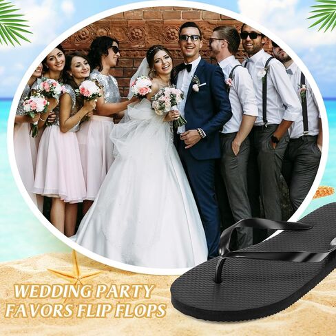 Unittype 72 Pairs Flip Flops Bulk for Wedding Party Guests Sandals Pack Casual Slippers with Assorted Size Cards Sign for Bridal Reception Hotel Travel Spa Pool Party Favor Supplies in Kuwait