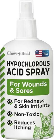رذاذ حمض hypochlorous للكلاب - رذاذ جرح الكلب 4 أوقية للقطع والحروق والشروط والإلحاحات وأكثر من ذلك - رعاية الجرح غير السامة والكيميائية الخالية من الكيميائية - مصنوعة في الولايات المتحدة الأمريكية in Kuwait