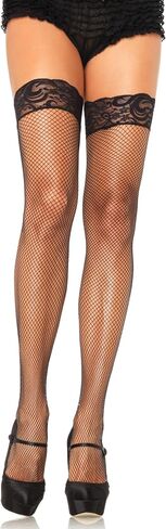 حذاء Leg Avenue للسيدات من الألياف اللدنة الشبكية مع جزء علوي من الدانتيل من السيليكون in Kuwait