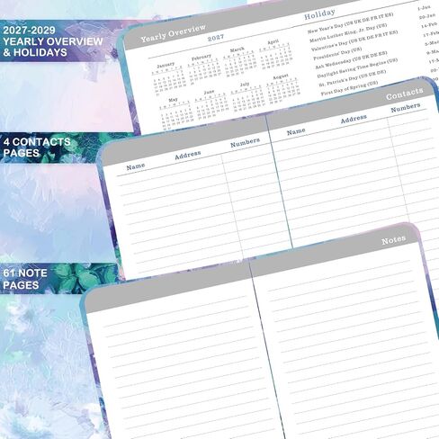 2026-2028 Pocket Planner/Calendar - 3 سنوات مخطط شهري 2026-2028 ، يناير 2026 - ديسمبر 2028 ، 3.93 '' × 6.29 '' ، 36 شهر in Kuwait