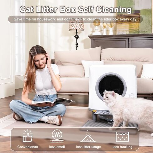 2 Pack Stainless Steel Litter Box with Lid, Ellenpent, Large Metal Cat Litter Pan, High Sided, Anti-Urine Leakage, Odor-Free & Easy Clean, Includes 2 Scoops &Trash Bag*4 & Sticker, Gray in Kuwait