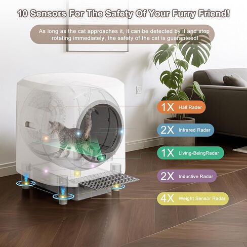 2 Pack Stainless Steel Litter Box with Lid, Ellenpent, Large Metal Cat Litter Pan, High Sided, Anti-Urine Leakage, Odor-Free & Easy Clean, Includes 2 Scoops &Trash Bag*4 & Sticker, Gray in Kuwait