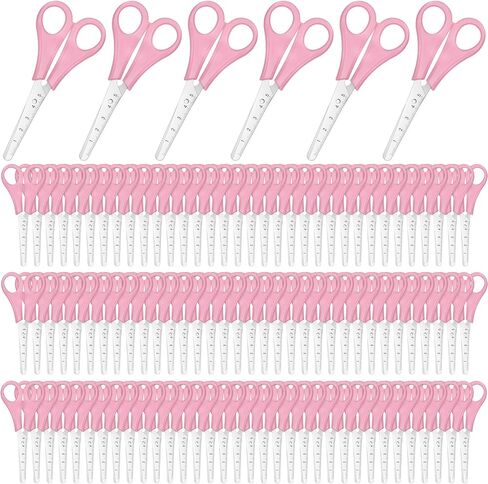 Honoson 150 Pack Scissors Bulk 5 Inch Blunt Tip Kids Safety Scissors Bulk All Purpose Snips for School classroom Craft Projects(5 Colors) in Kuwait