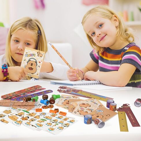 216Pcs Capybara Supplies Stationery Set Back to School Gifts Capybara Themed Birthday Gifts Goodie Bag Stuffers Supplies Classroom Rewards. in Kuwait