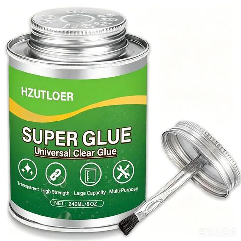 Super Glue,Clear Glue with Brush,120ML All Purpose Strong Adhesive,Instant Superglue Multi-Purpose Glue for Wood,Ceramic,Leather,Plastic,Glass,Metal,Rubber,DIY Crafts in Kuwait