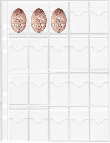 10 Pack Pressed Penny Coin Sheets, Souvenir Smashed Penny Coin Holder, Pennies Coin Collector Pages in Kuwait