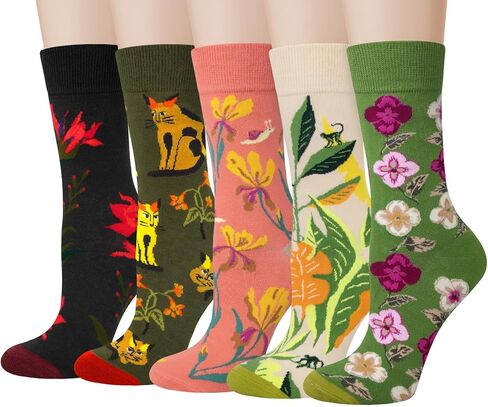 Chalier Womens Fun Socks Famous Painting Patterned Art Socks & Printed Cool Novelty Funny Socks for Women in Kuwait