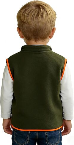 Motteecity Boys' Warm Zipper Fleece Vest in Kuwait