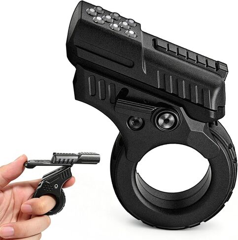 Fidget Gun Metal Fidget Toys Adults Stainless Steel Cool Toys Adult for Anxiety and Stress,ADHD Cool Gadgets for Office Desk-Black in Kuwait