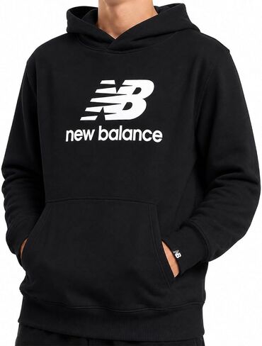 سويت شيرت للأولاد من New Balance - بلوفر بغطاء للرأس من الصوف النشط لكرة السلة (المقاس: 4-20) in Kuwait
