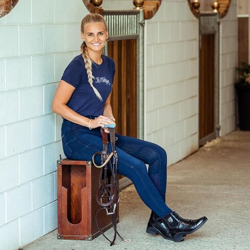 B Vertigo Elle Women's Denim Breeches Silicon Full Seat in Saudi Arabia