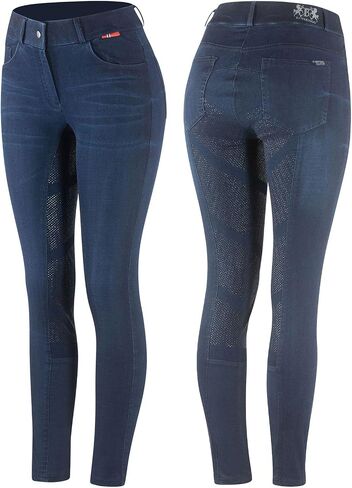 B Vertigo Elle Women's Denim Breeches Silicon Full Seat in Saudi Arabia