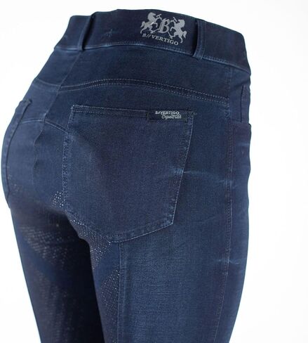 B Vertigo Elle Women's Denim Breeches Silicon Full Seat in Saudi Arabia