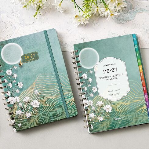 2026 مخطط - يناير. 2026 - ديسمبر. 2026 ، 2026 Planner Weekly and Monthly ، مخطط تقويمي 2026 ، مخطط أسبوعي وشهري مع علامات تبويب ملونة ، ورق متميز ، ملزمة مزدوجة - غلاف (6.4 "× 8.5" ، الأخضر ، الجيب الخلفي) in Kuwait