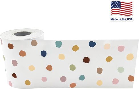 Teacher Created Resources Everyone is Welcome Painted Dots Straight Rolled Border Trim (TCR8912) in Kuwait