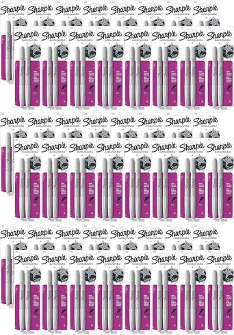 Sharpie Metallics Permanent Markers, Fine Tip, Assorted Colors, 6 Pack in Kuwait