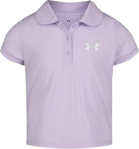 Under Armour Girls' Short Sleeve Polo Collared Shirt, Chest Logo, Soft & Comfortable in Kuwait