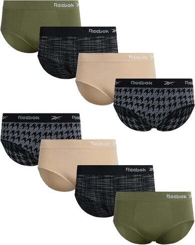 Reebok Women's Underwear - Plus Size Seamless Hipster Briefs (8 Pack) in Kuwait