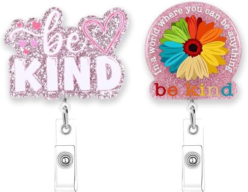 2 PCS PINK BOY BOW CELLER - حامل معرف قابل للسحب مع مقطع التمساح و NYLON CORM | acrylicclip للممرضات ممرضات مكتب عامل المعلم in Kuwait