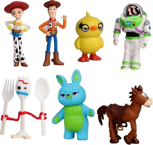 Blue Barines Story Story Toy Action Toppers Cake Toppers ، First Party Decoration Set Mystery Box Room and Office Decore Collection (36 back) in Kuwait