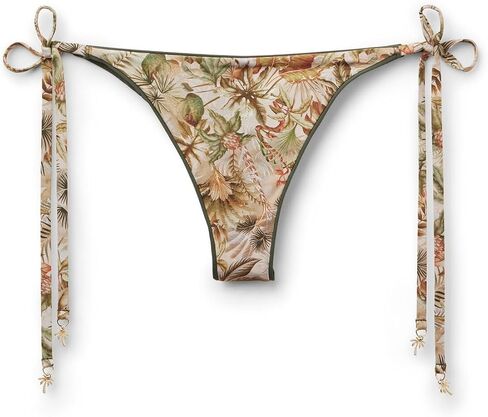 Woman's Tropical Foliage Brazilian String Swimsuit Bottoms in Kuwait