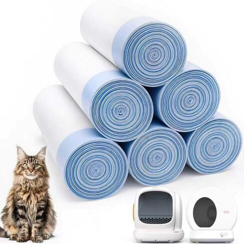 120 COUNT COUNS CAT CAT-CAT STERTER BOX BAS ، متوافقة مع Meowant-SCO1 و Meowant-SCO2 ، وبطانات قمامة القمامة البديلة السميكة للرسام-18 "× 12.6" in Kuwait