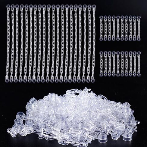 Chain Link Rope Accessories Pieces - 20pcs 21 Link and 20pcs 5-Link Chain Bricks Bulk Parts Building Block Sets Dark Gray in Kuwait