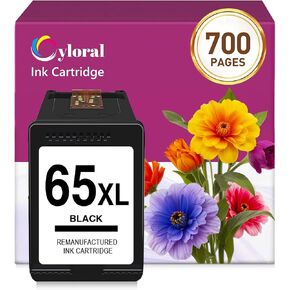 65XL لـ HP 65 خرطوشة الحبر الأسود HP Envy 5055 حبر خراطيش الحسد 5000 5052 5058 Deskjet 2600 2652 3700 3755 3772 3720 3722 3723 3752 3758 طابعة مصنعة لـ HP 65 XL HP65 (1 Black) in Kuwait