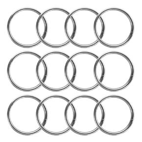 Ewparts 2 inch O Ring Metal Macrame Metal Rings for Crafts 2 in O Rings for Jewelry Making 12 Pack 4mm Thickness Heavy Duty Welded Metal Circles for Macrame Plant Hanger,Dog Collars Metal O Rings in Kuwait
