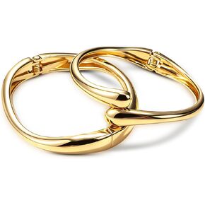 Chunky Gold Bangles Bracelets for Women Trendy Stack Statement Bangle Irregular Cuff Bracelets Fashion Jewelry Gift in Kuwait