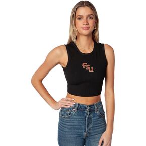 Hype & Vice Cut-Off Tank for Women (Medium) - University of Iowa Top for Women, Cropped Fit Tank Top, College Shirts for Game Days - White in Kuwait