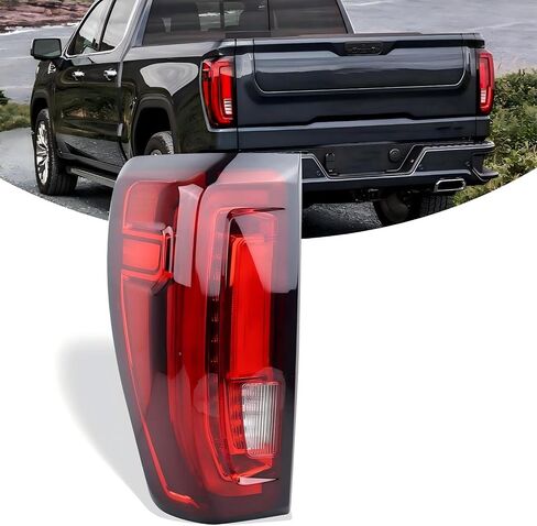 Halogen Type Tail Light Compatible with 2019-2023 GMC Sierra 1500/2500 HD/3500 HD(Not Fit w/Factory LED Tail Light Models) Rear Tail Lamp Left Driver Side 84565919 GM2800309 in Saudi Arabia