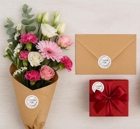 1.5" Rose Gold Thank You Stickers, 224 Pcs Self-Adhesive Thank You Stickers for Packaging, Envelope Seals, Small Business, Wedding, Party in Kuwait