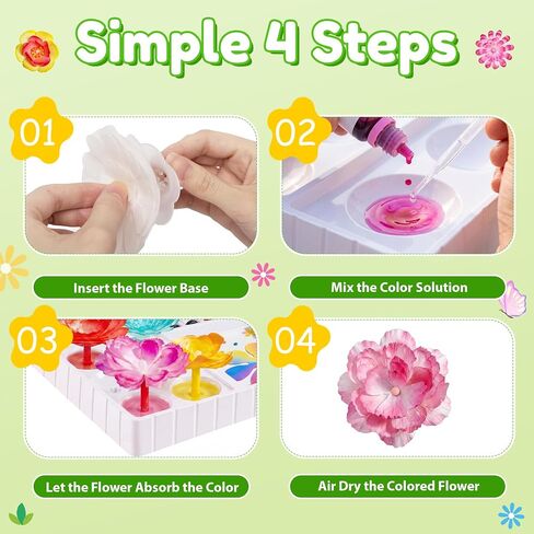 Kiditos Magic Flower Art Kit for Girls – DIY Blooming Flower Craft Kit with Color Drop Science Experiment | Creative Art & STEM Toy for Ages 6+ in Kuwait