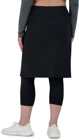 تنورة Snoga النسائية ذات التصميم الرياضي البسيط والسراويل الضيقة الناعمة من Snoga| تنورة كوشير ذات جيوب عميقة مقاس 20 بوصة + سروال ضيق قصير in Kuwait