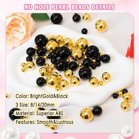 260Pcs Vase Filler White No Hole Faux Beads for Vase Filling Decorations, Candle Centerpieces, Wedding Centerpieces, Home Party Decor (8/14/18mm) in Kuwait