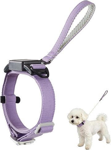Retractable Dog Leash Collar - 200lb Heavy Duty Kevlar Rope, 5FT Silent Auto-Retraction - one-Piece Design Cotton Padded Adjustable Neck - 2025 - Training Leash for Small/Medium/Large Dogs (Purple, M) in Saudi Arabia