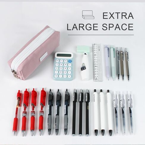 Small Pencil Case – Zipper Pen Pouch for Students, Cute Pencil Bag Back To School Supplies in Saudi Arabia