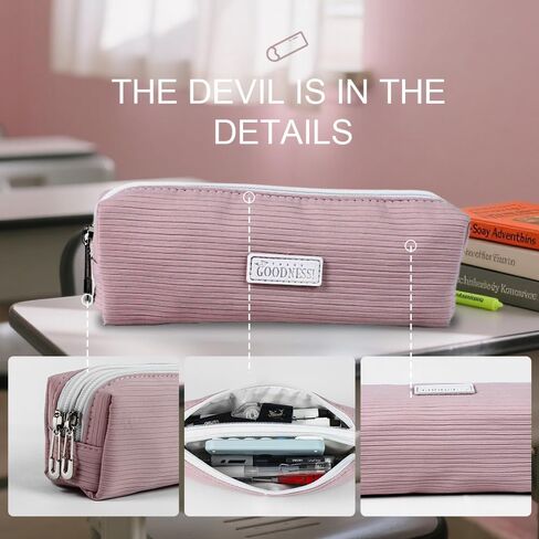 Small Pencil Case – Zipper Pen Pouch for Students, Cute Pencil Bag Back To School Supplies in Saudi Arabia